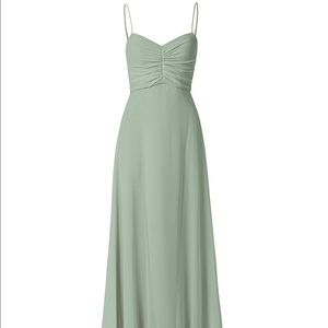 Amsale Wynne Sage Bridesmaid Dress